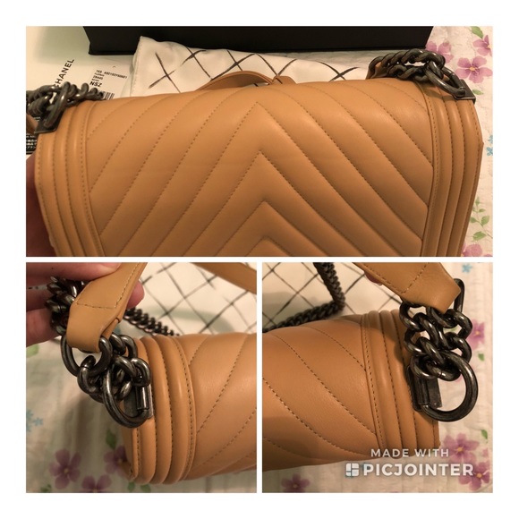 SOLD @PAYPAL AUTH CHANEL NEW MEDIUM BOY CHEVRON - Picture 6 of 8
